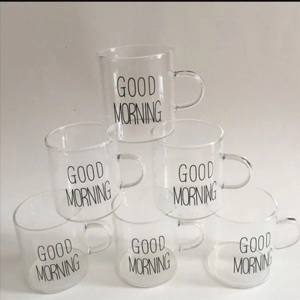 فنجان 6 عددی پیرکس گود مورنینگ Good Morning