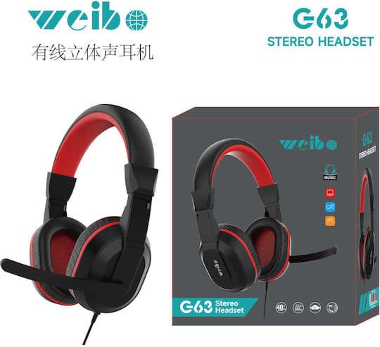 هدفون با سیم گیمینگ ویبو WeIBO مدل G63