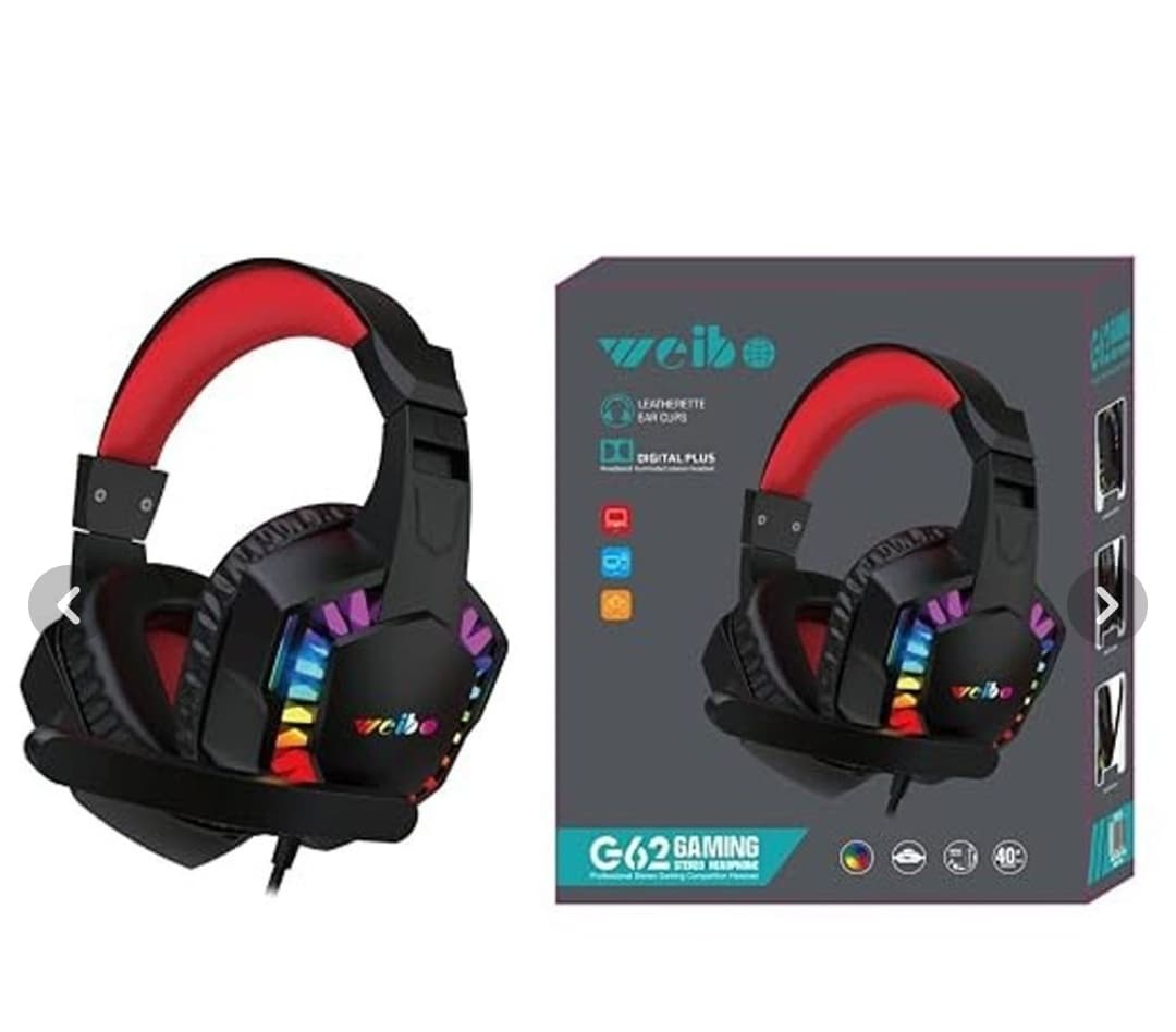 هدفون گیمینگ ویبو مدل Weibo G62 Over Ear