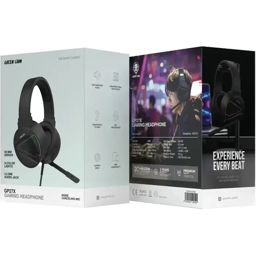 هدست گیمینگ گرین لاین مدل Green Lion GP27X Gaming Headphone
