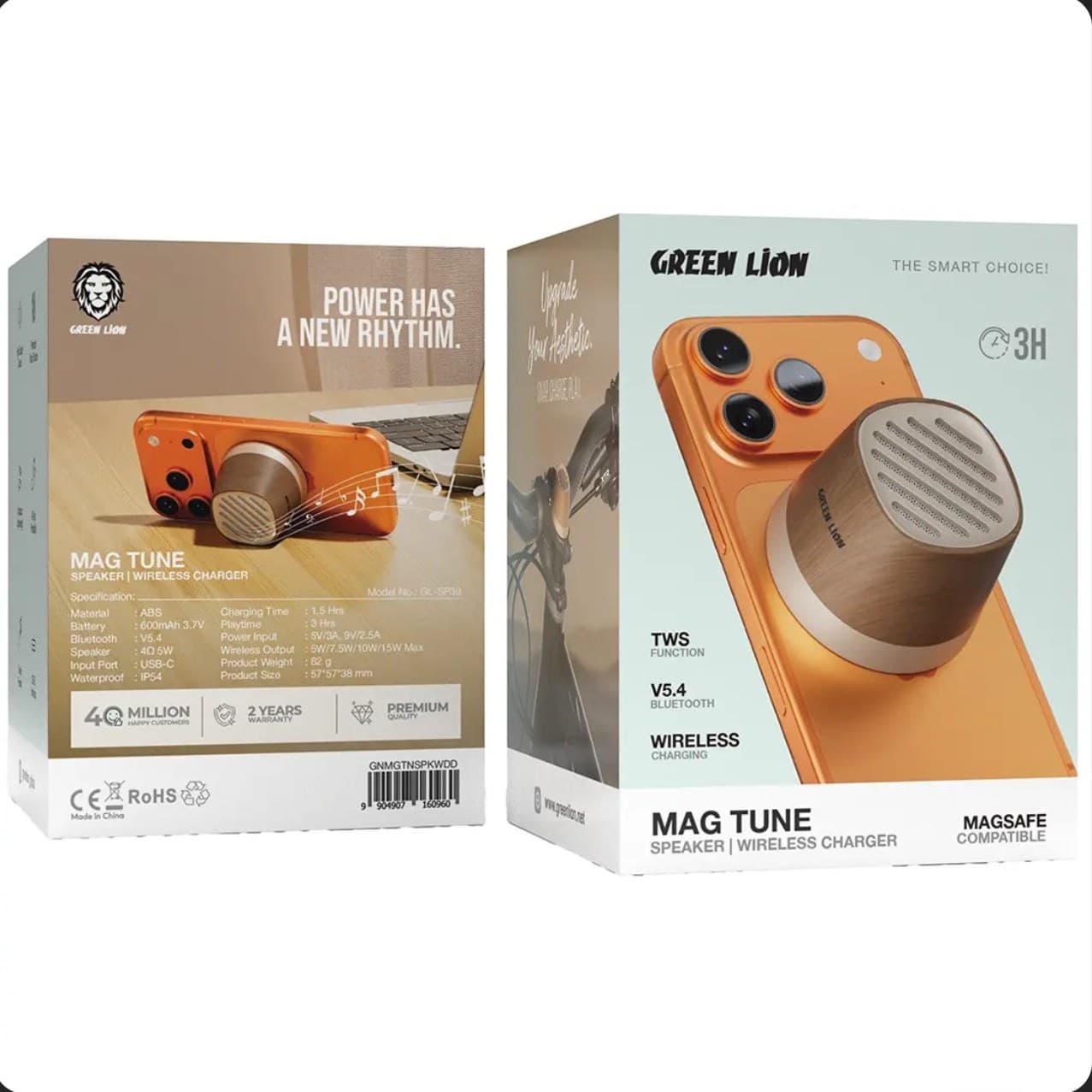 اسپیکر و شارژر بی سیم گرین لاین مدل Mag Tune mini