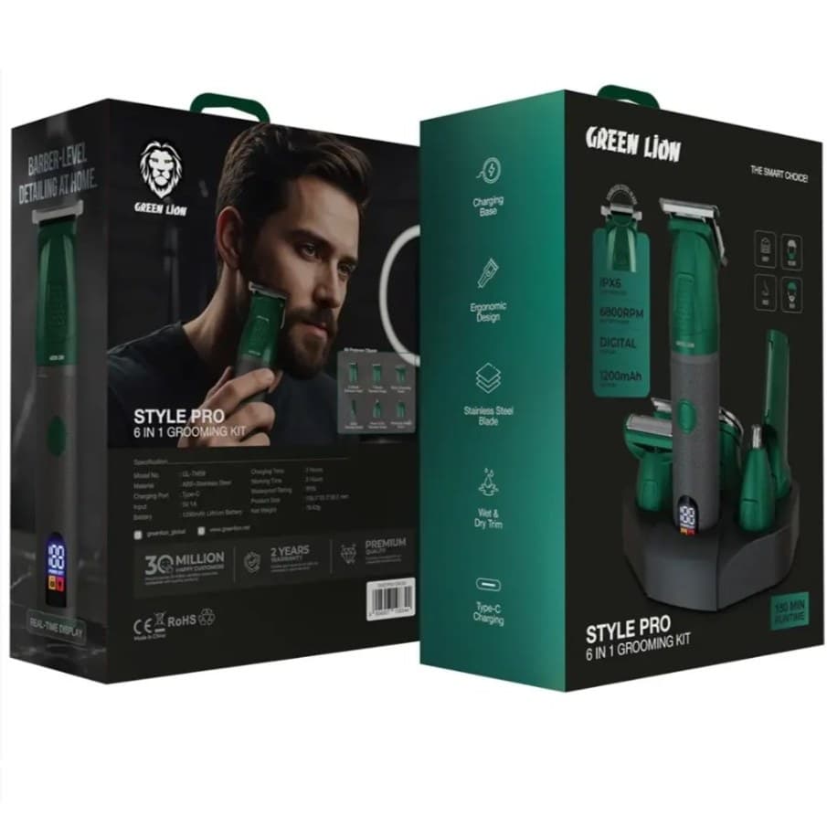 ماشین اصلاح موی گرین لاین مدل GL-TM59 ست 6 کاره