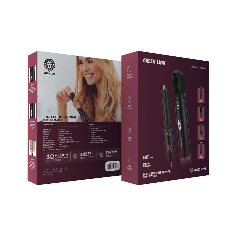 دستگاه حالت دهنده مو 5در1 سری 2 گرین Green Lion 5 in 1 Professional Hair Styler 2
