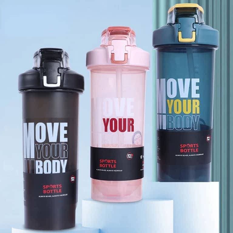 قمقمه شیکر نی‌دار مدل Move Body گنجایش 0.8 لیتر