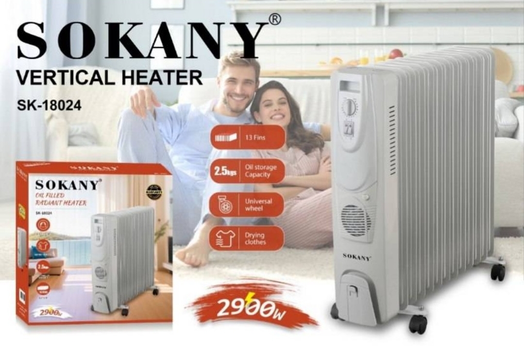 شوفاژ برقی سوکانی مدل SK-18024 بخاری روغنی 2900 وات 13 پره