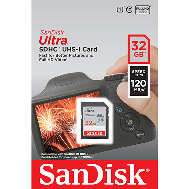 کارت حافظه اس دی سن دیسک 32 گیگ SanDisk Ultra SDXC 120MB