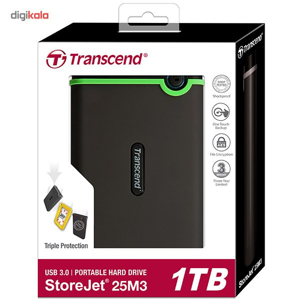 هارد اکسترنال 1 ترابایت ترنسند StoreJet 25M3
