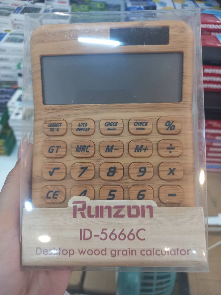 ماشین حساب طرح چوبی RUNZON ID-5666c
