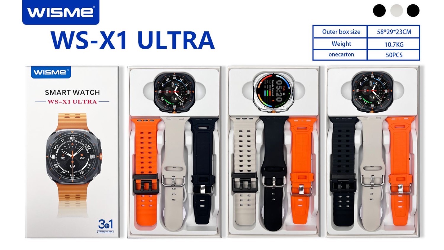 ساعت هوشمند ویسمی مدل WS X1 Ultra