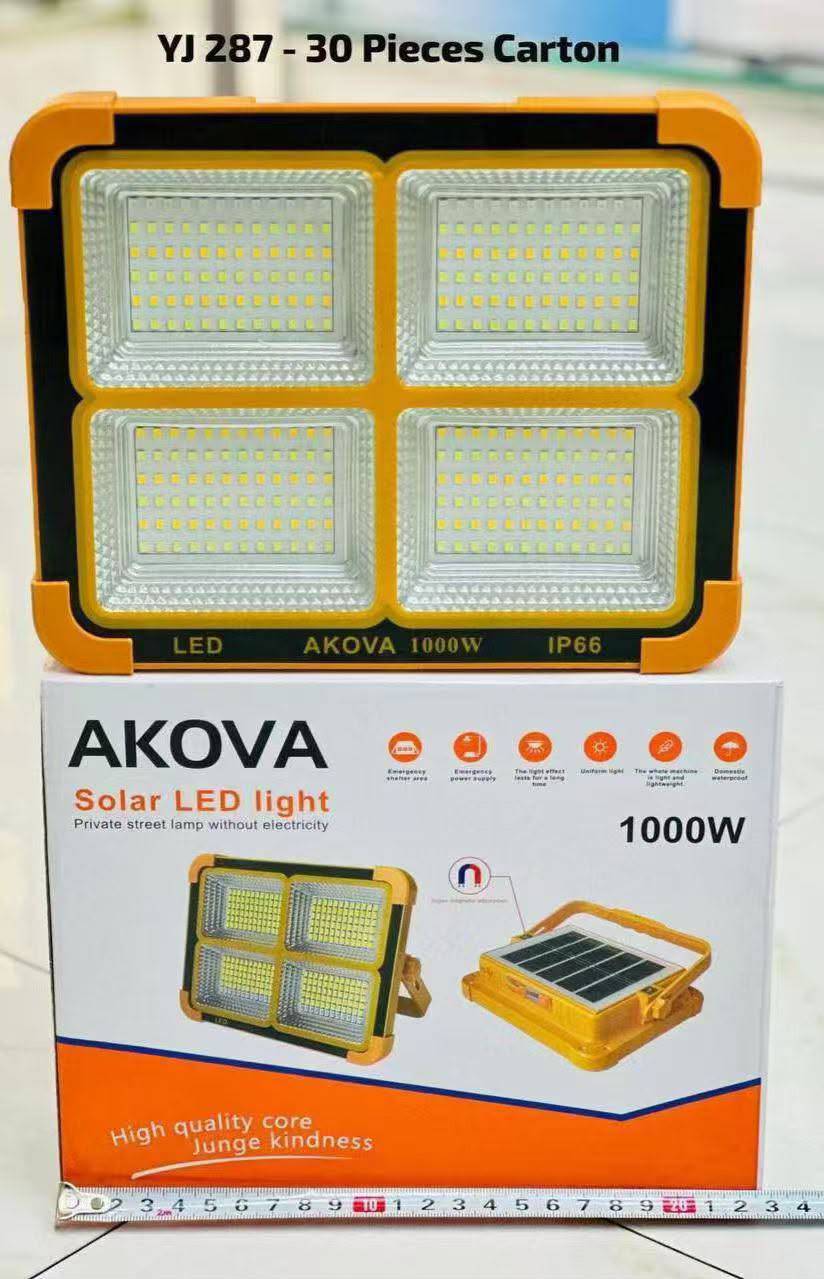 پرژکتور خورشیدی شارژی سولار  AKOVA 1000W