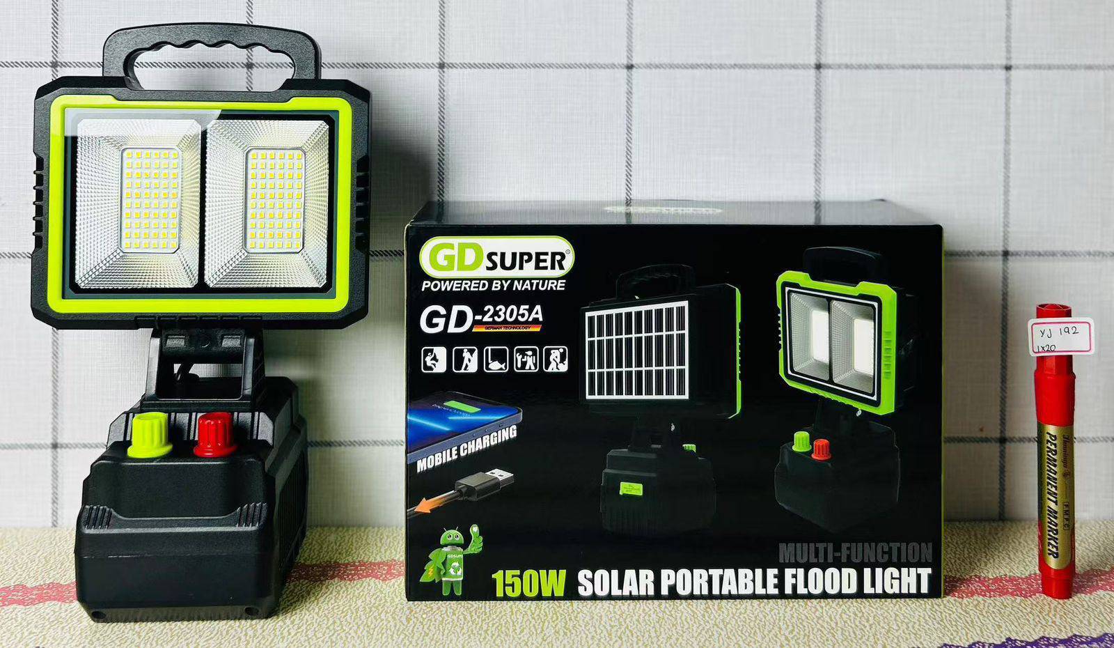 پرژکتور شارژی خورشیدی GD-2305A