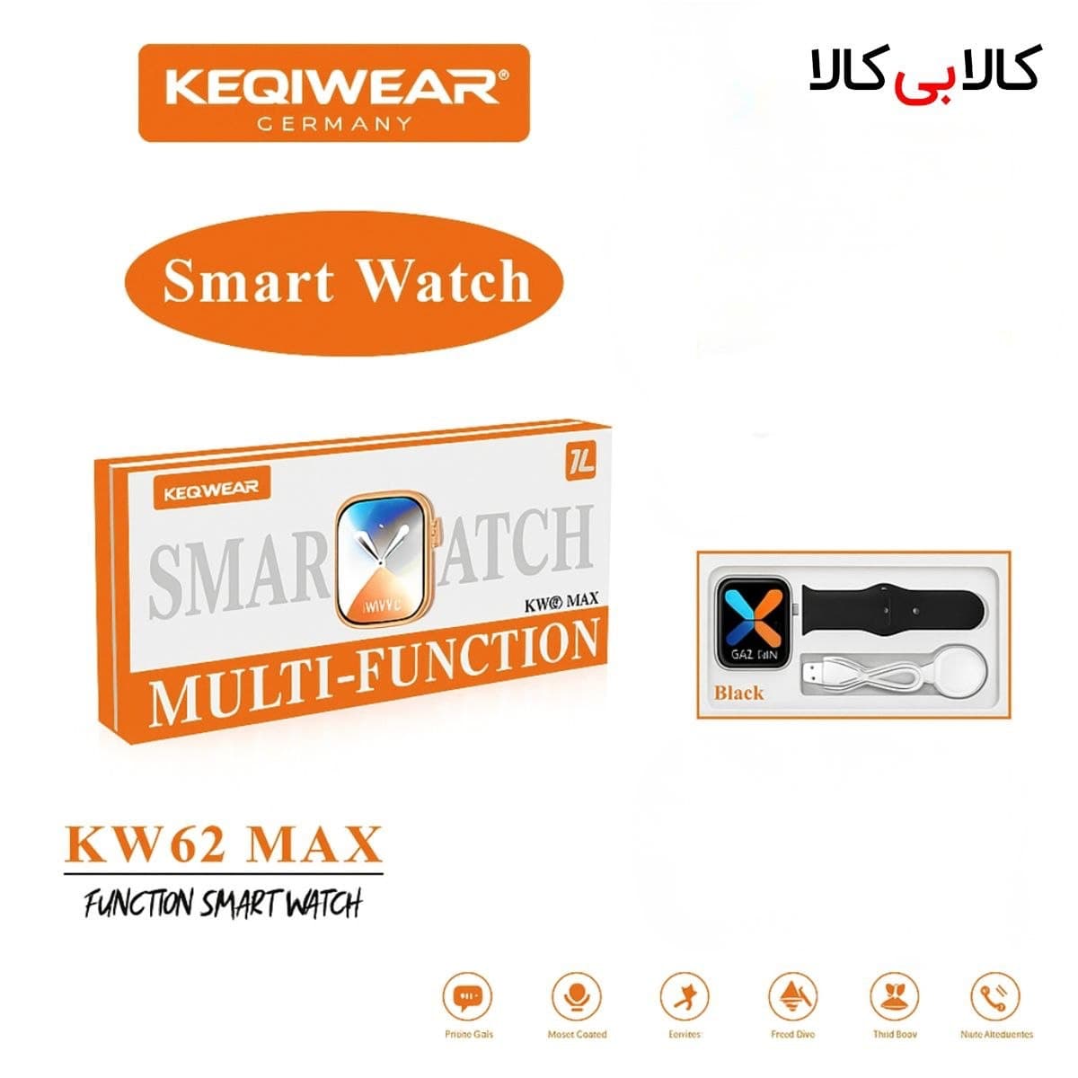 ساعت هوشمند KEQIWEAR مدل KW62