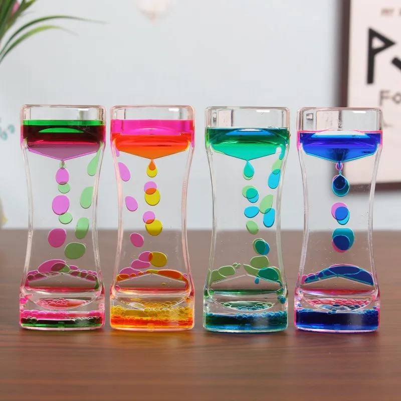 ساعت شنی ژله ای دو رنگ آکواریوم استوانه ای