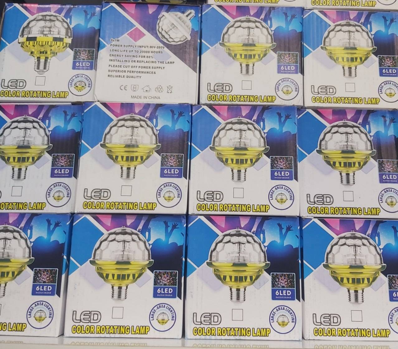 لامپ دیسکو LED رقص نور گردان Color Rotating Lamp  وات6