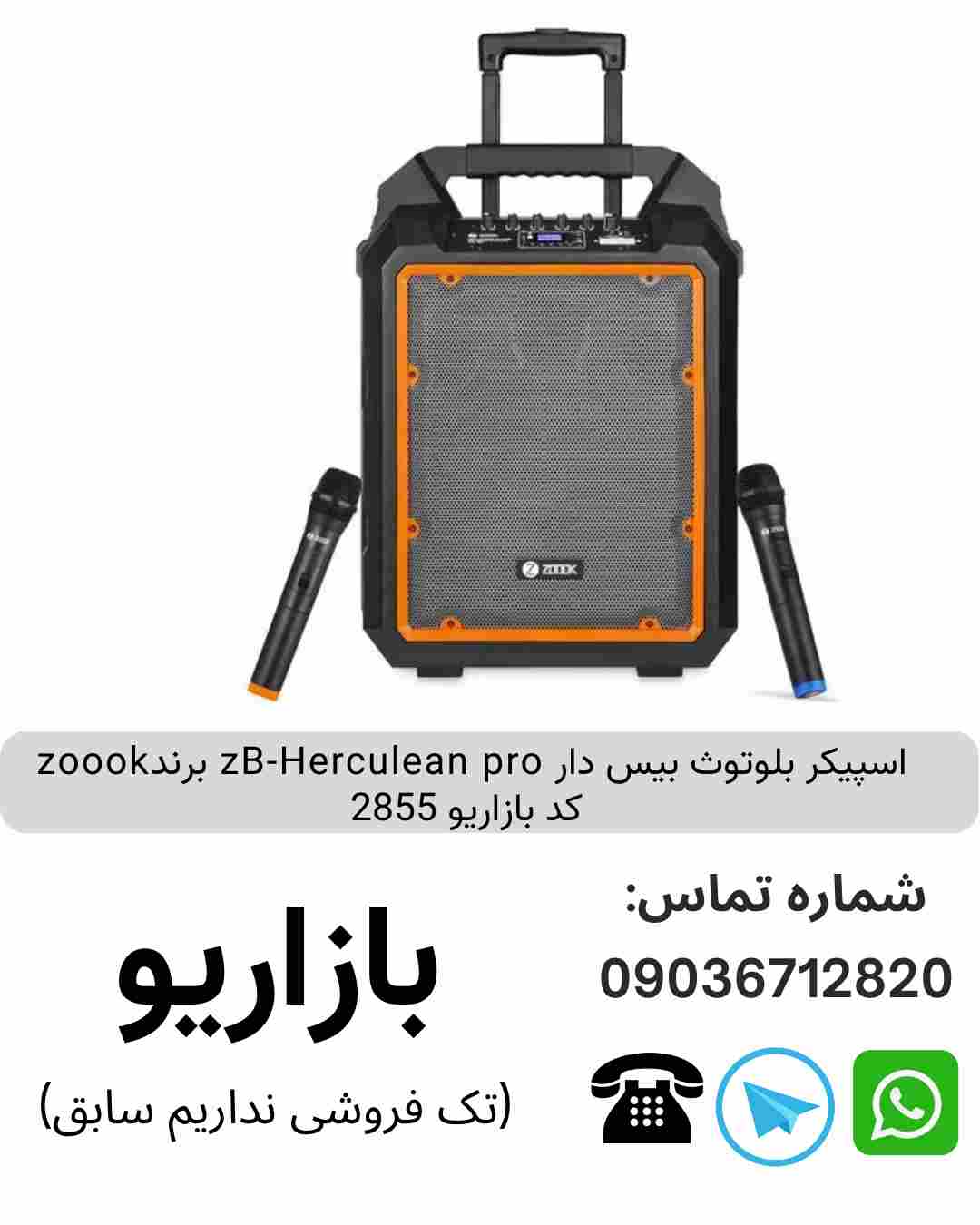 اسپیکر بلوتوث بیس دار  zB-Herculean pro برندzoook