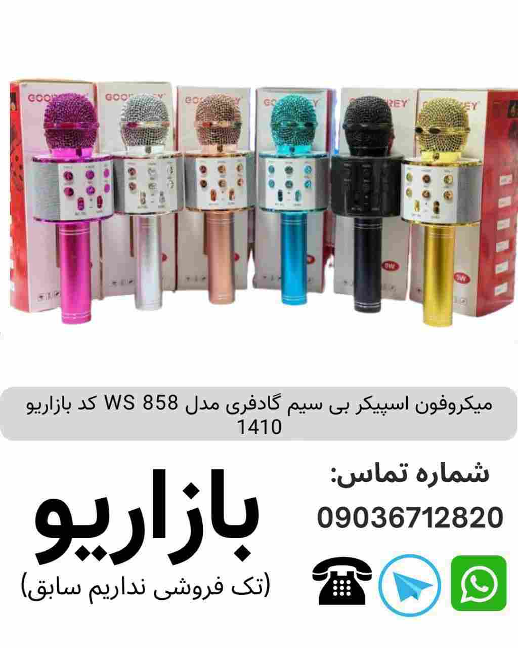 میکروفون اسپیکر بی سیم گادفری WS 858