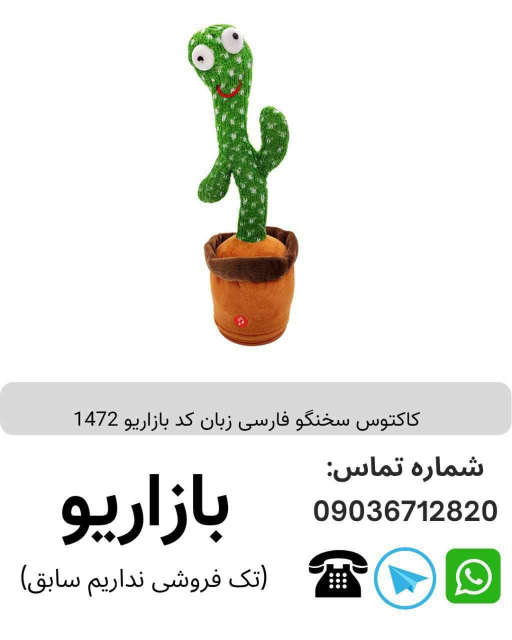 عروسک کاکتوس سخنگو شارژی