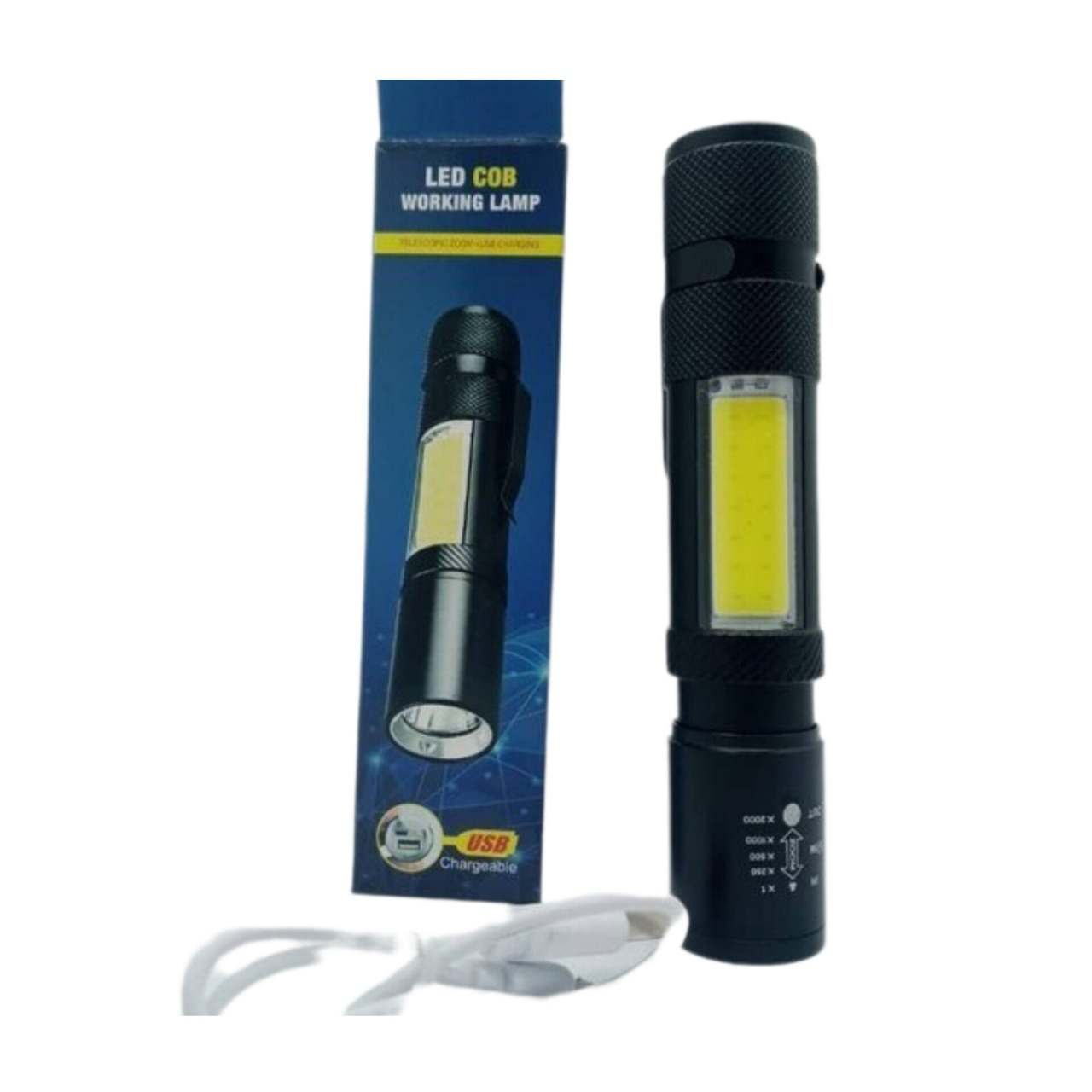 چراغ قوه مدل  LED COB شارژ USB