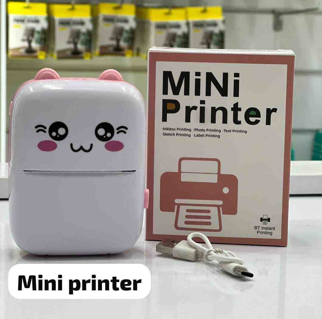 مینی پرینتر حرارتی بی مدل Mini Printer طرح گربه