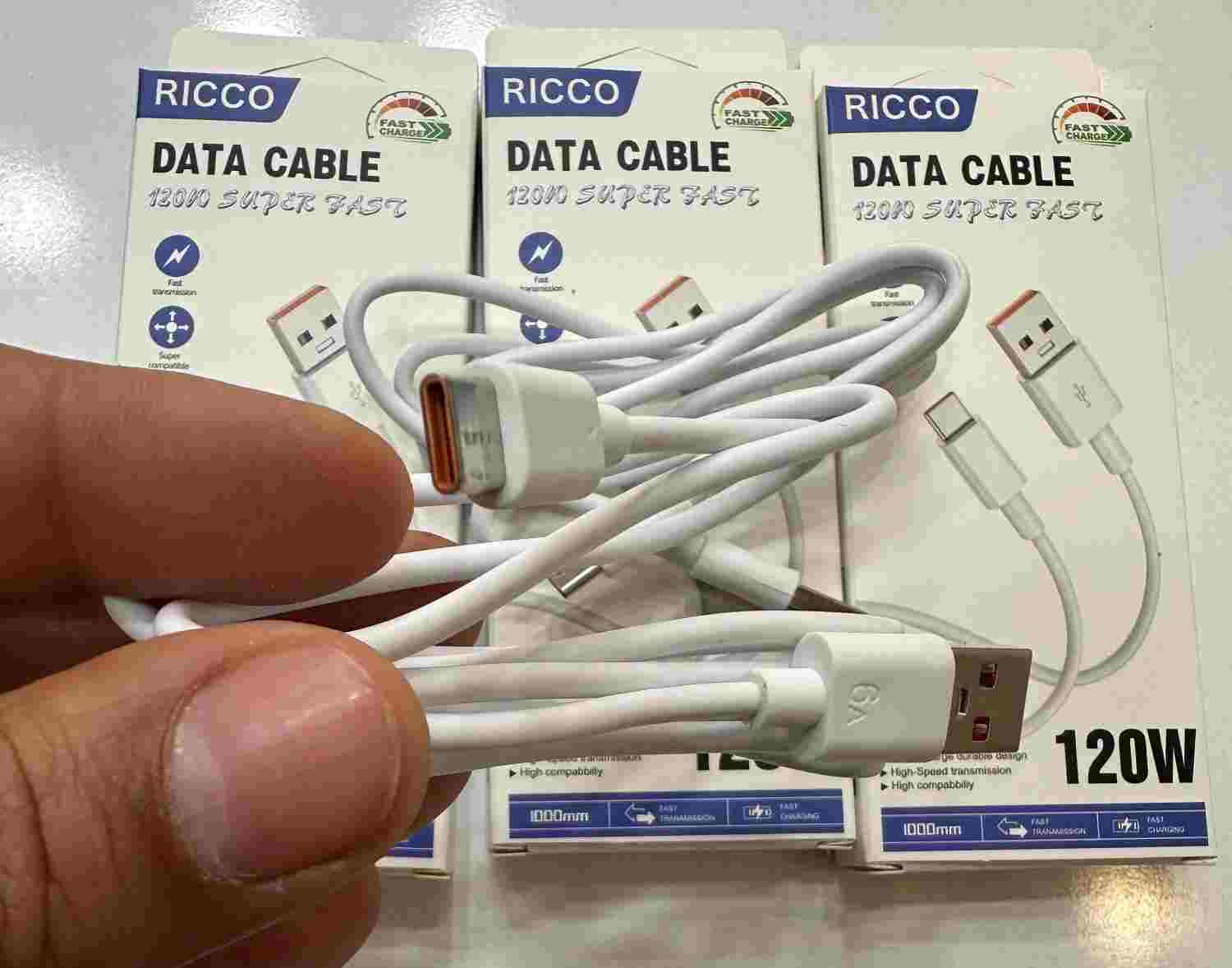 کابل تایپ C  مدل RICCO  وات 120