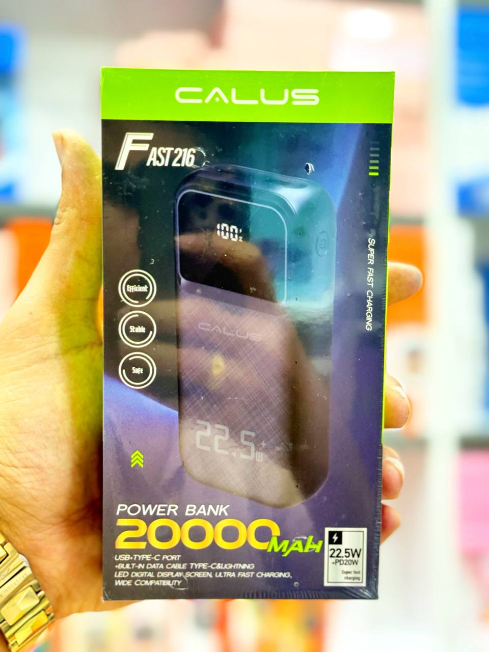 پاوربانک ظرفیت ۲۰۰۰۰ میلی آمپر کالوس FAST216