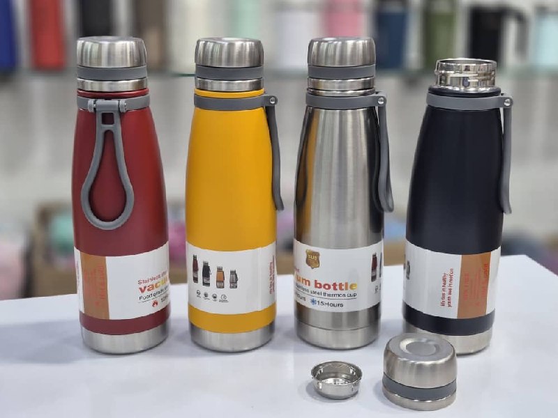 فلاسک کوزه ای  مسافرتی ۱ لیتری استیل 650ml