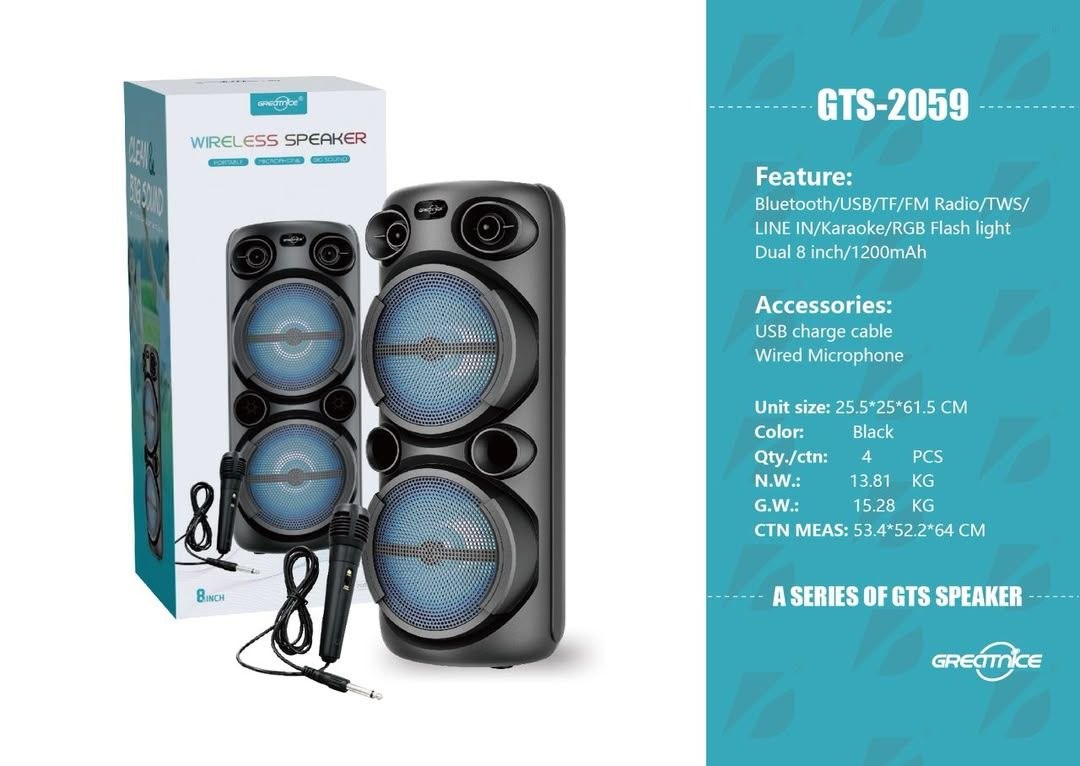 اسپیکر بلوتوثی قابل حمل مدل GTS 2059
