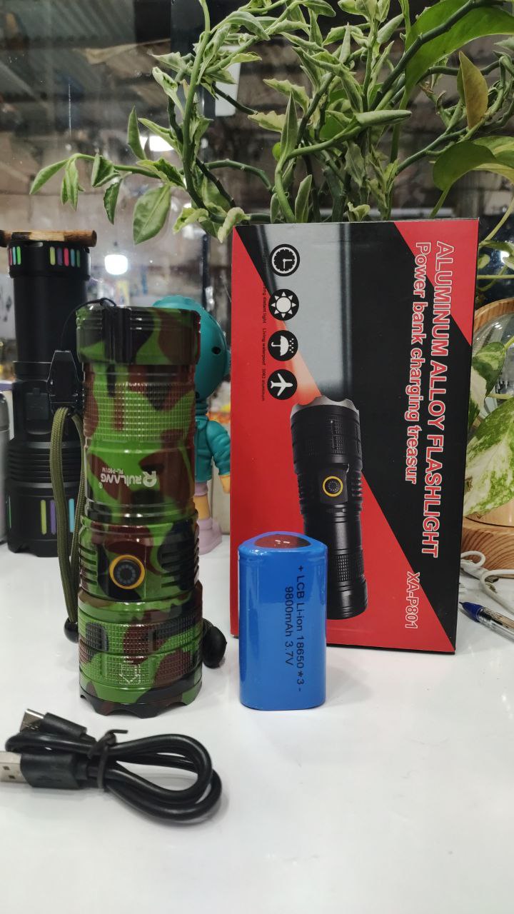 چراغ پلیس ارتشی باطری لیتیوم 9800 مدل xa-p801