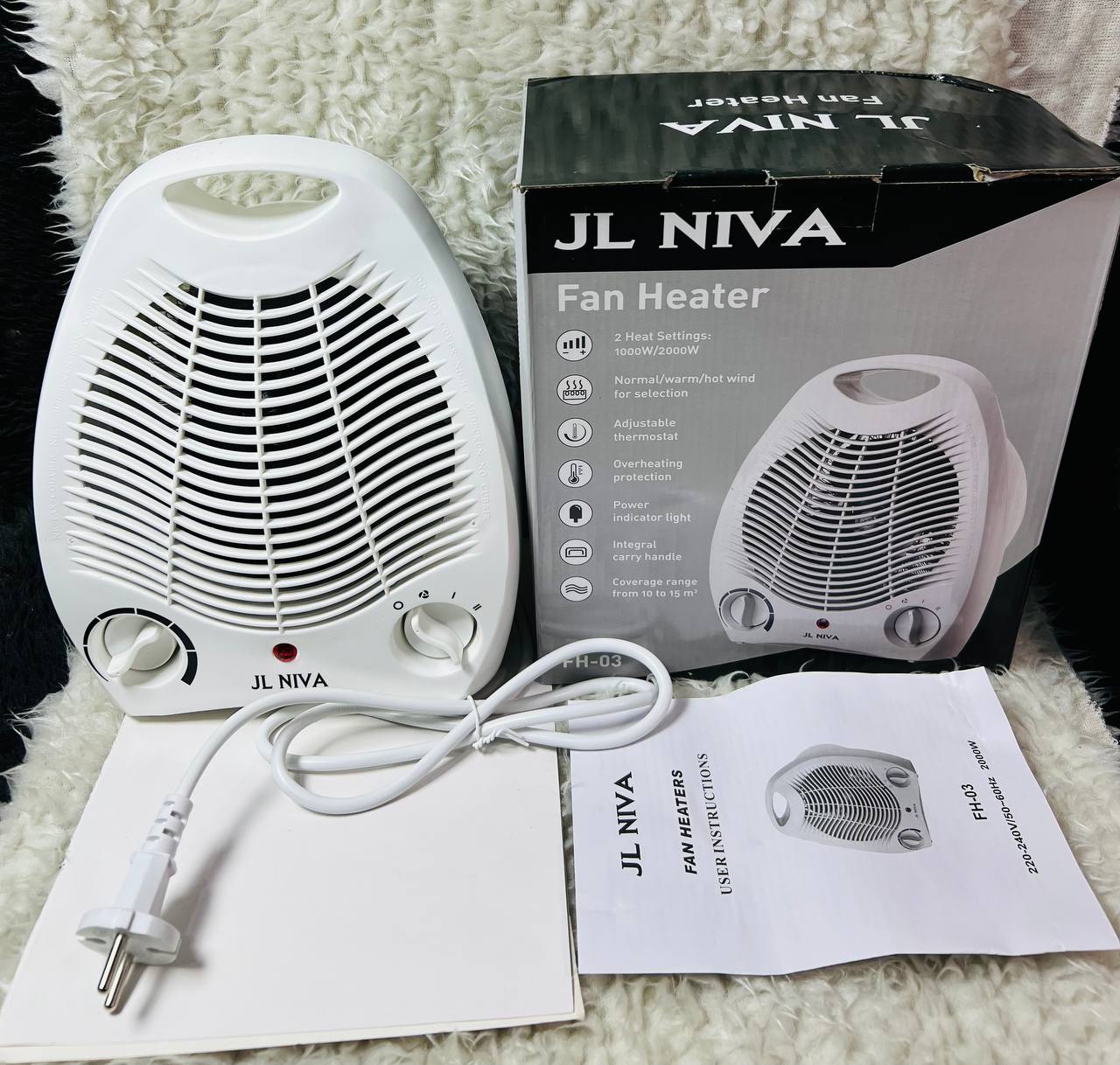 بخاری برقی فن دار JL NIVA مدل FH-03