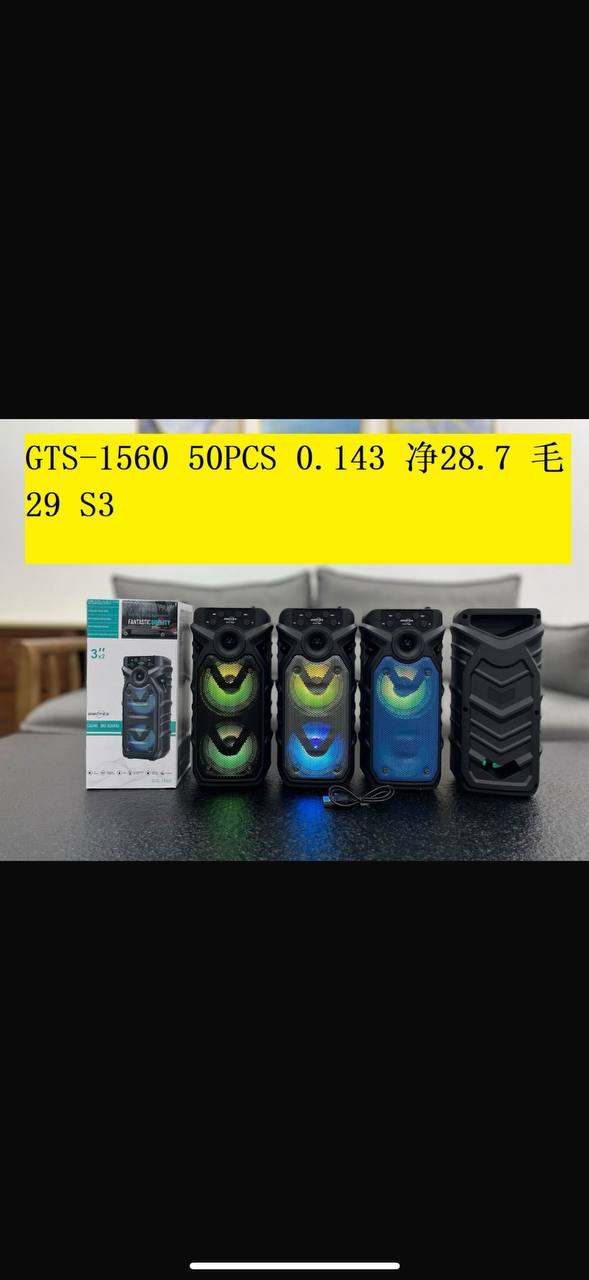 اسپیکر بلوتوثی قابل‌حمل جی تی اس (GTS) مدل 1560