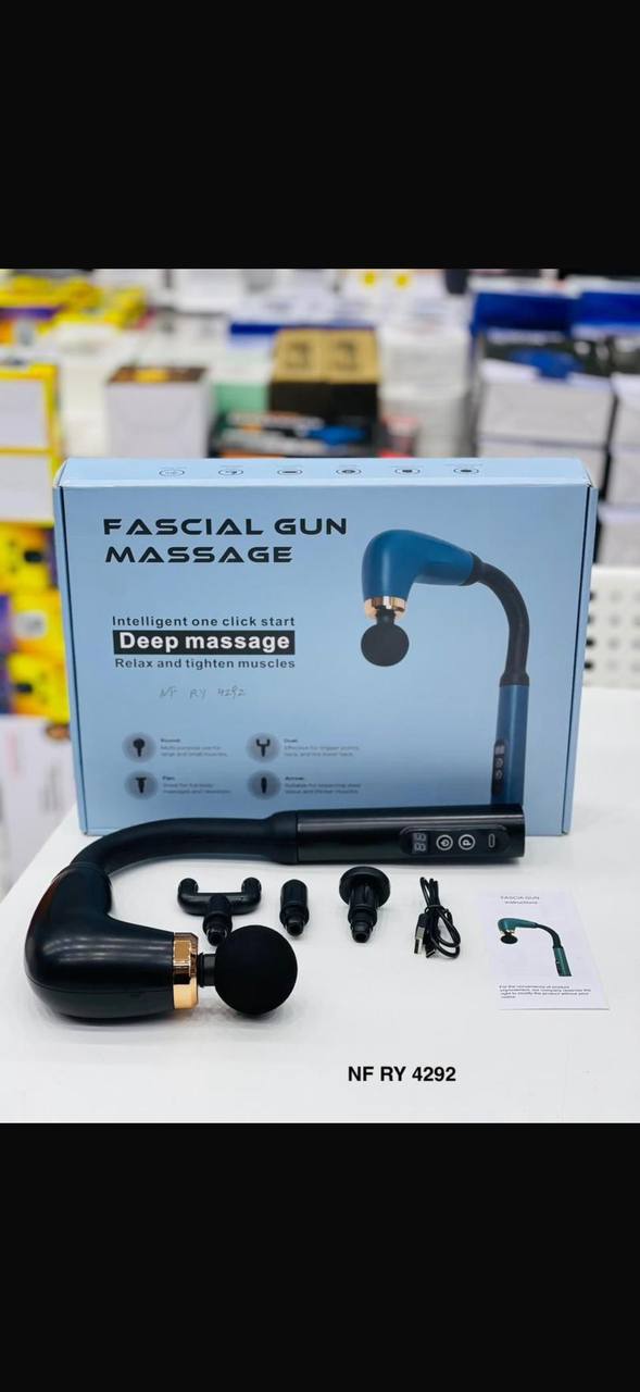 ماساژور فشیال گان عصایی دور طلایی مدل Fascial Gun Massage