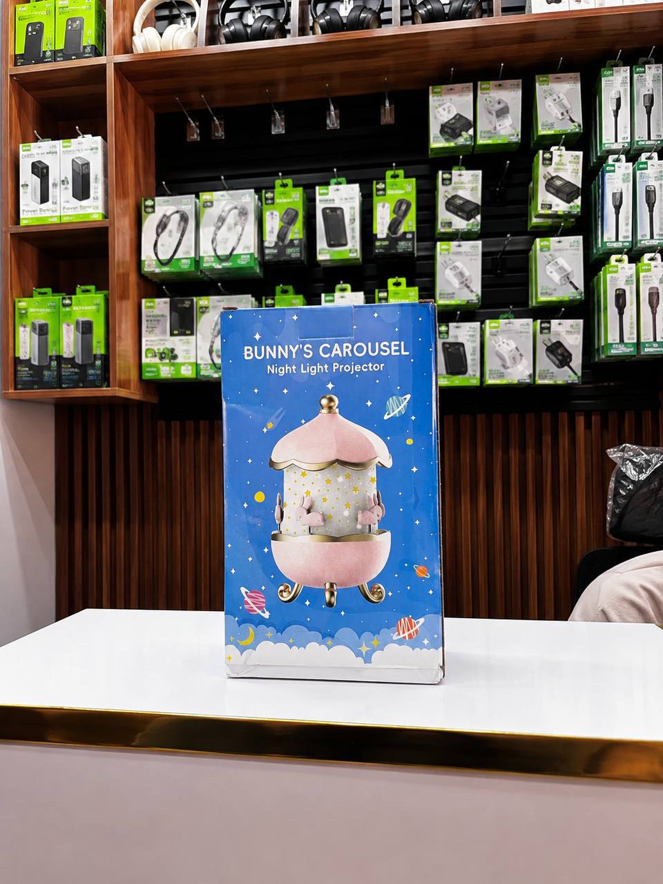 چراغ خواب چرخ و فلکی اسپیکر دار خرگوش مدل Bunny’s Carousel