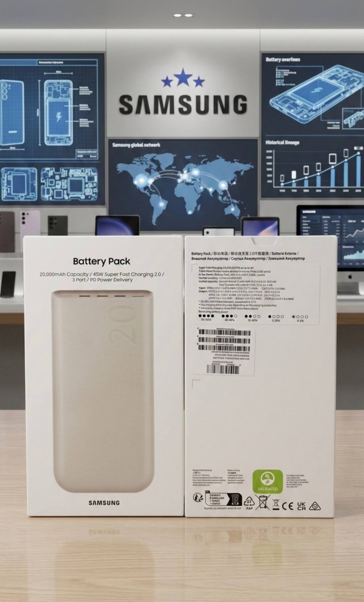 پاوربانک 20000 هزار 45 وات سوپر فست samsung
