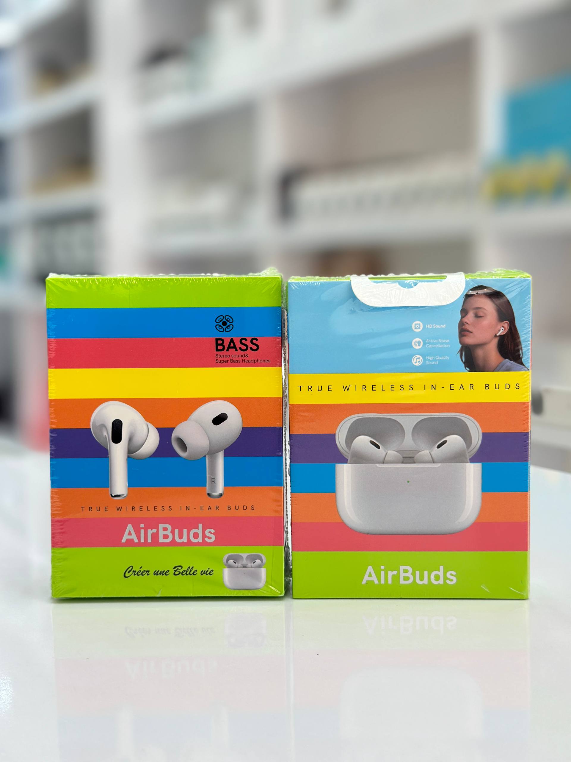 ایرپاد BASS جعبه راه راه رنگی airbuds colory type-c