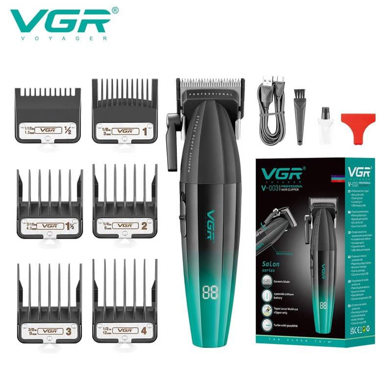 ماشین اصلاح وی جی آر مدل V-003 با تیغه سرامیک و ضد آب VGR
