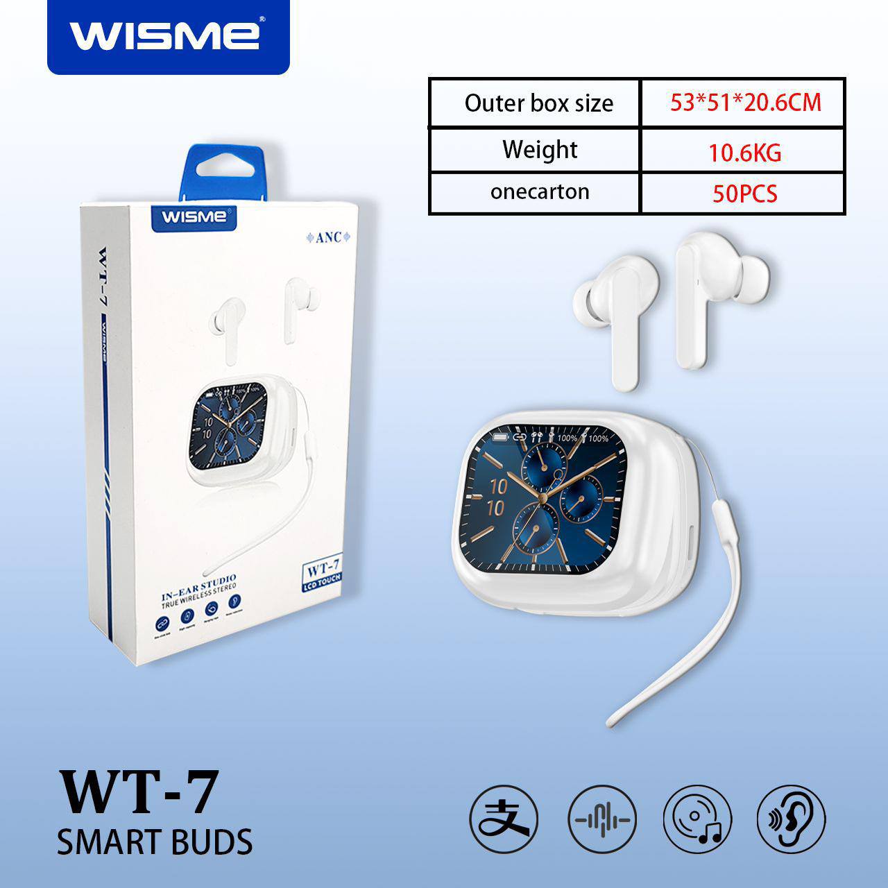 ایرپاد نمایش دار بلوتوثی ویسمی مدل WT-7