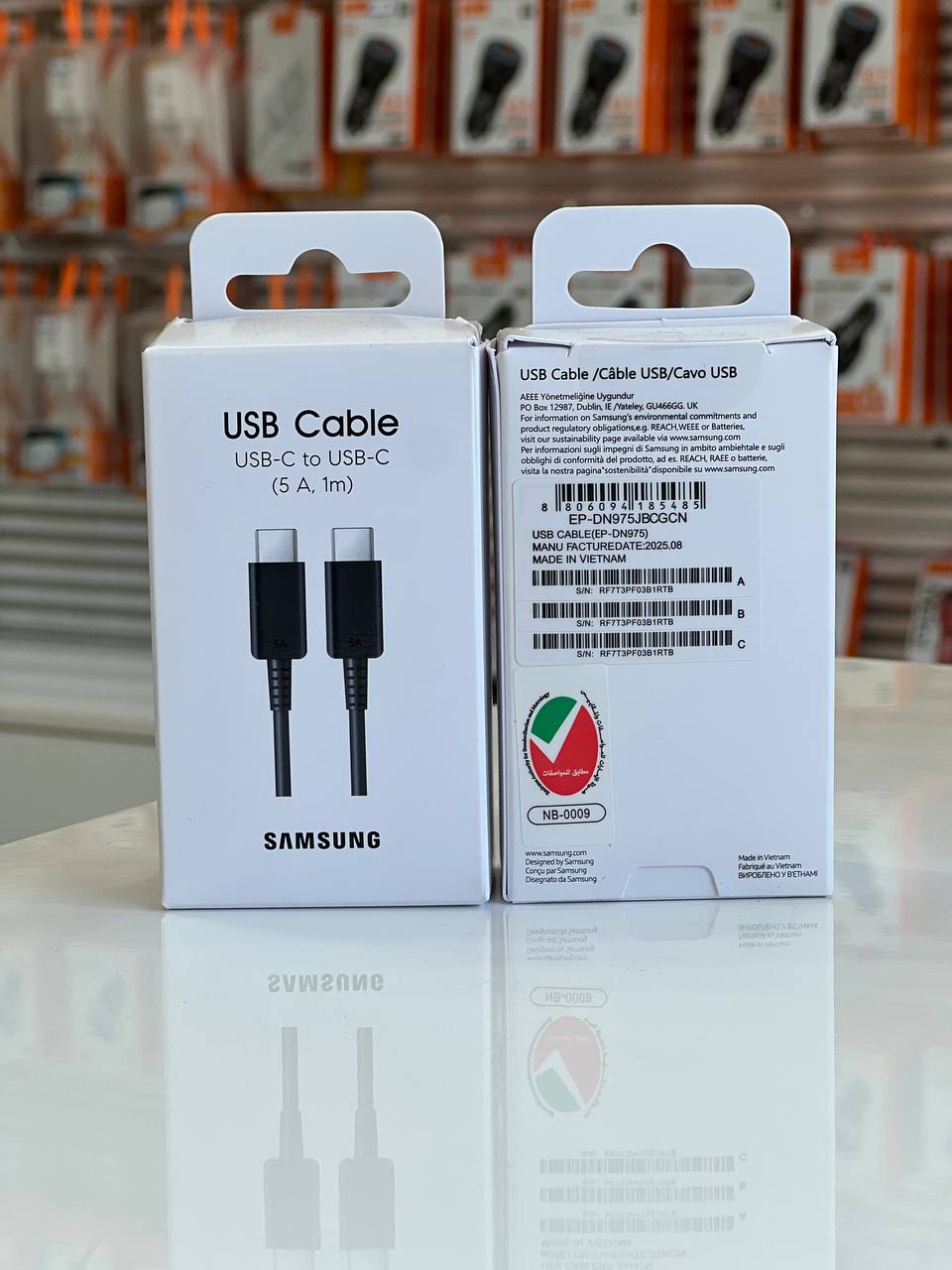 کابل شارژ سامسونگ مدل EP-DX510 طول ۱.۸ متر ۵ آمپر Type-C