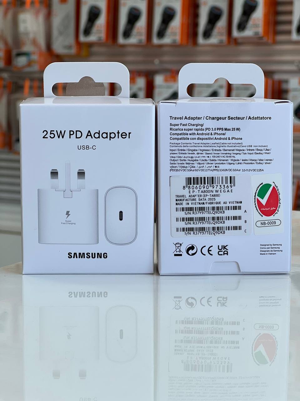 کله شارژر 25w اصل چین و 3پین سامسونگ