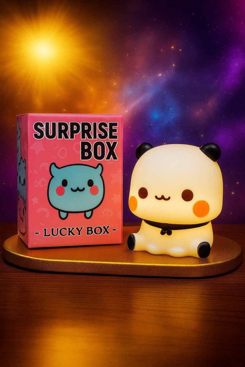 چراغ شب خواب و عروسک شانسی مدل SURPRISE BOX LUCKY BOX