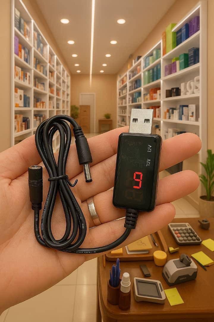 کابل Power Boost USB  مبدل 9v به 12v ولت مناسب مودم