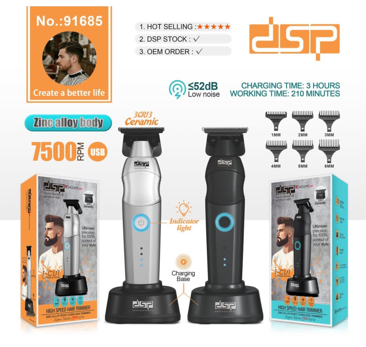 ماشین ریش تراش خط زن DSP مدل 91685