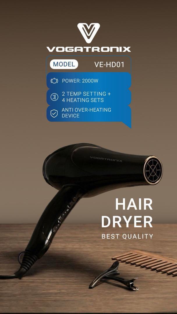 سشوار 2400w وگاتی مدل VE-HD01