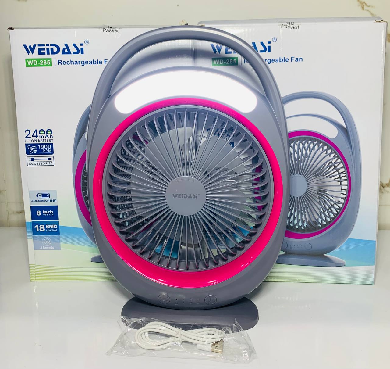 پنکه شارژی ویداسی مدل WD-285