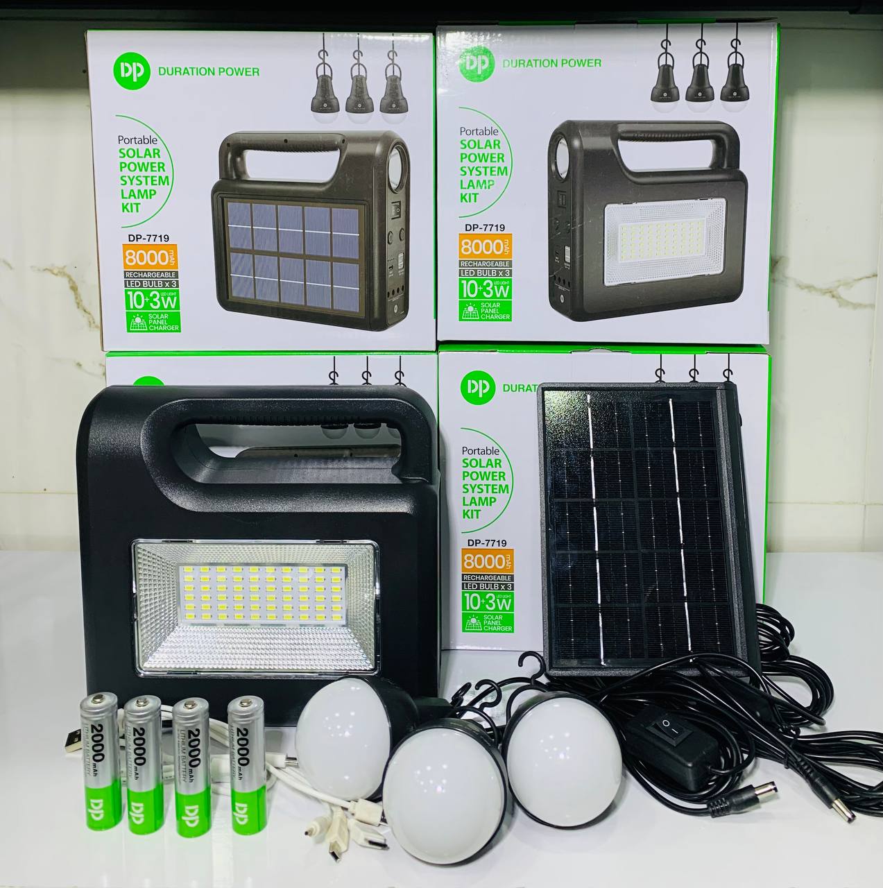 پکیج روشنایی خورشیدی قابل حمل DP-7719