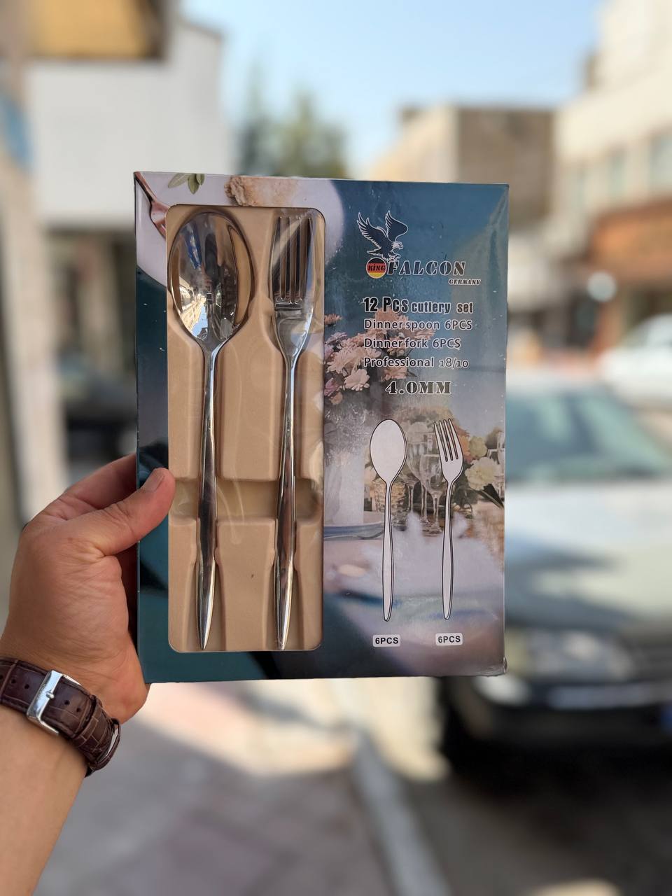 قاشق و چنگال 4میل جعبه کادویی