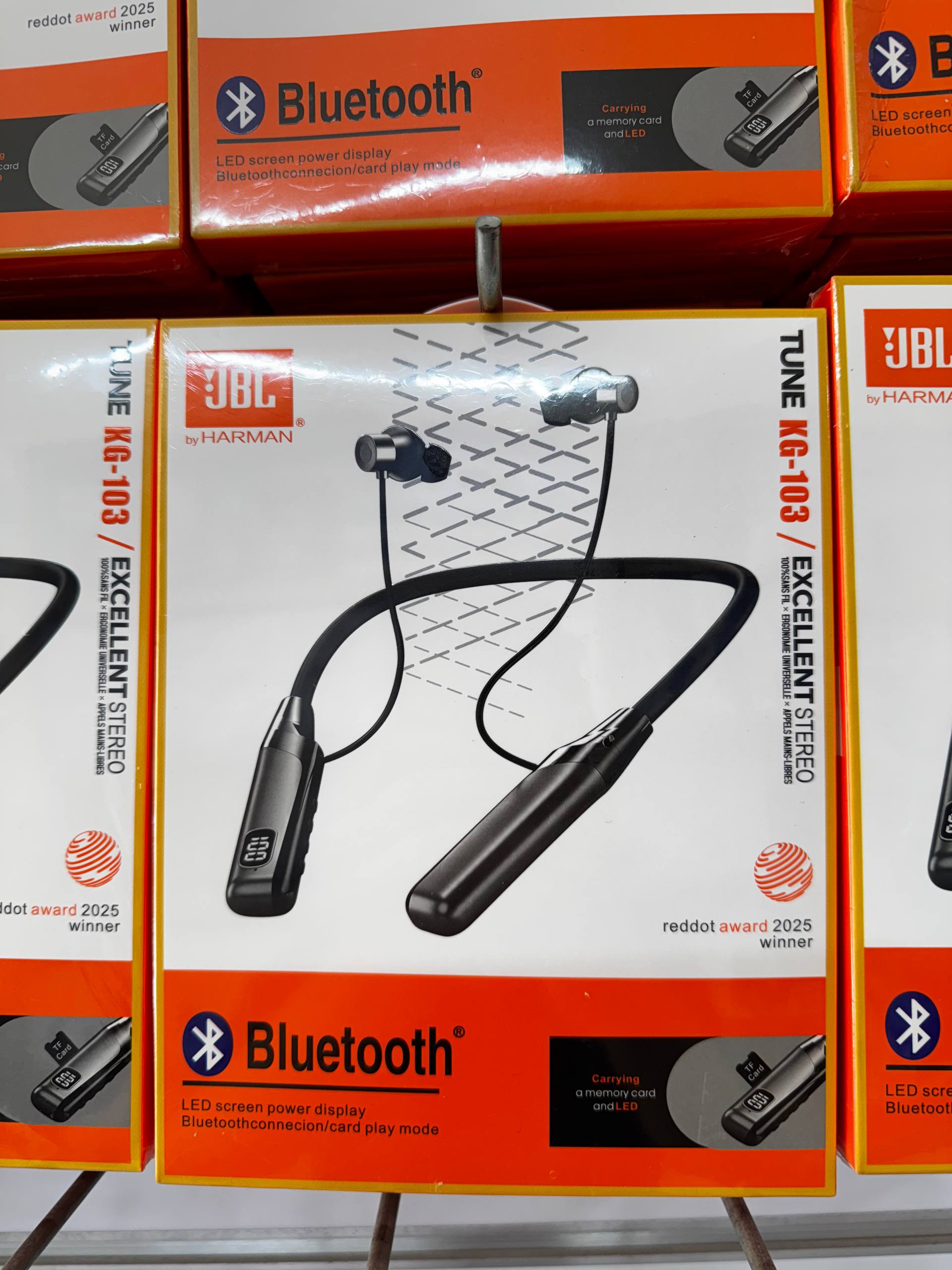 هندزفری بلوتوثی گردنی جی بی ال مدل TUNE KG-103 با نمایشگر LED