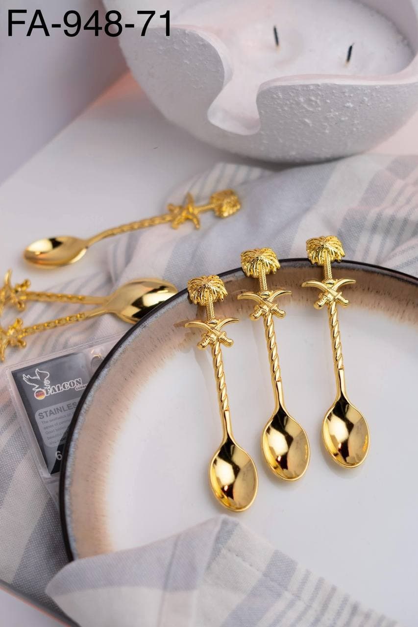 قاشق چای‌خوری طلایی فاتنزی