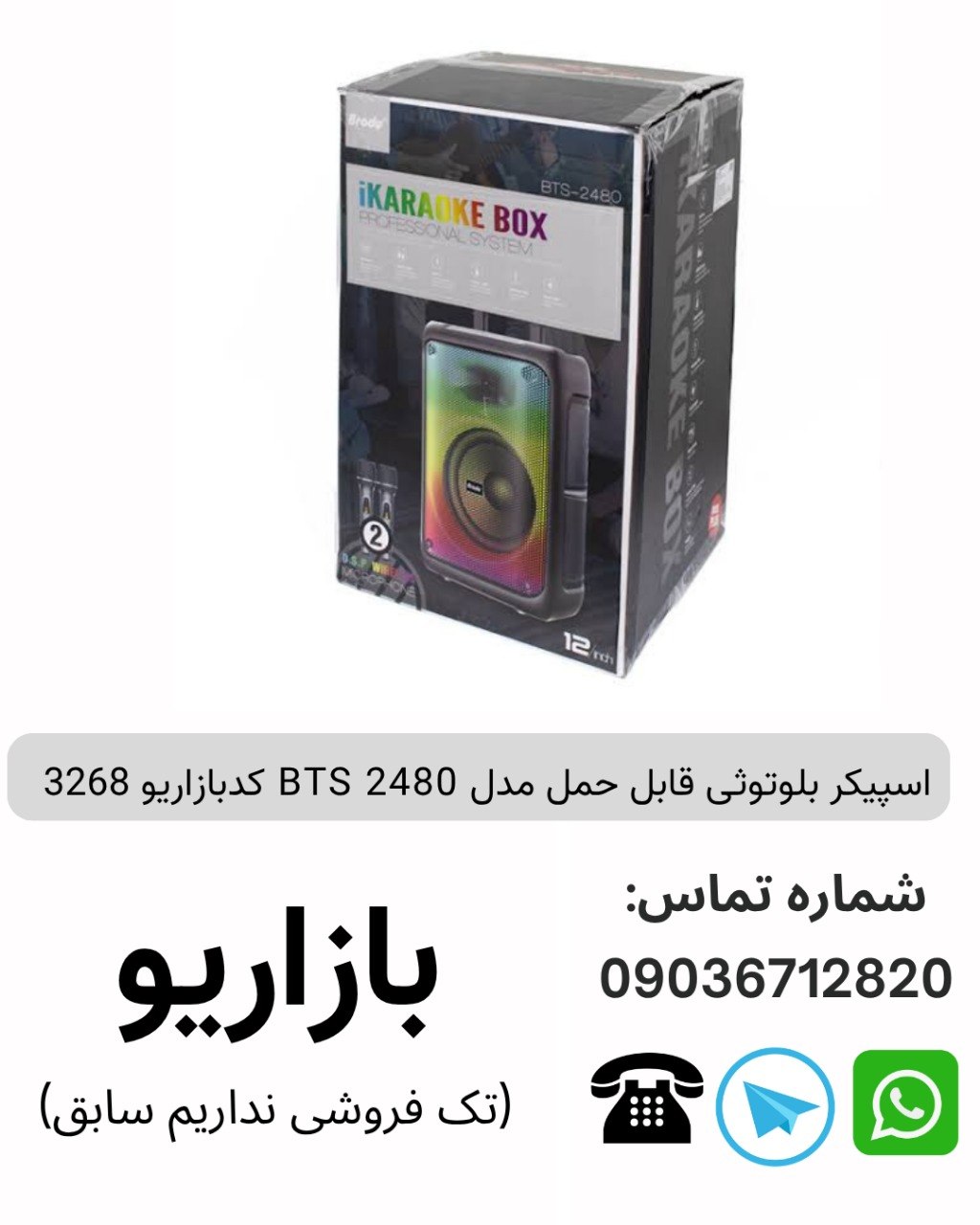 اسپیکر بلوتوثی قابل حمل مدل BTS 2480