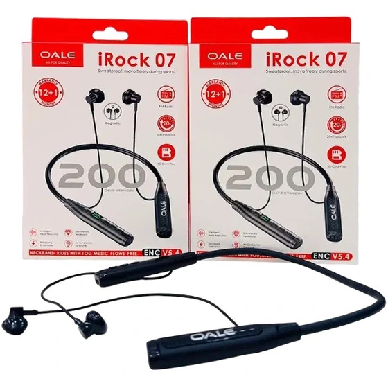 هندزفری دورگردنی دارای صفحه نمایش Oale irock 07