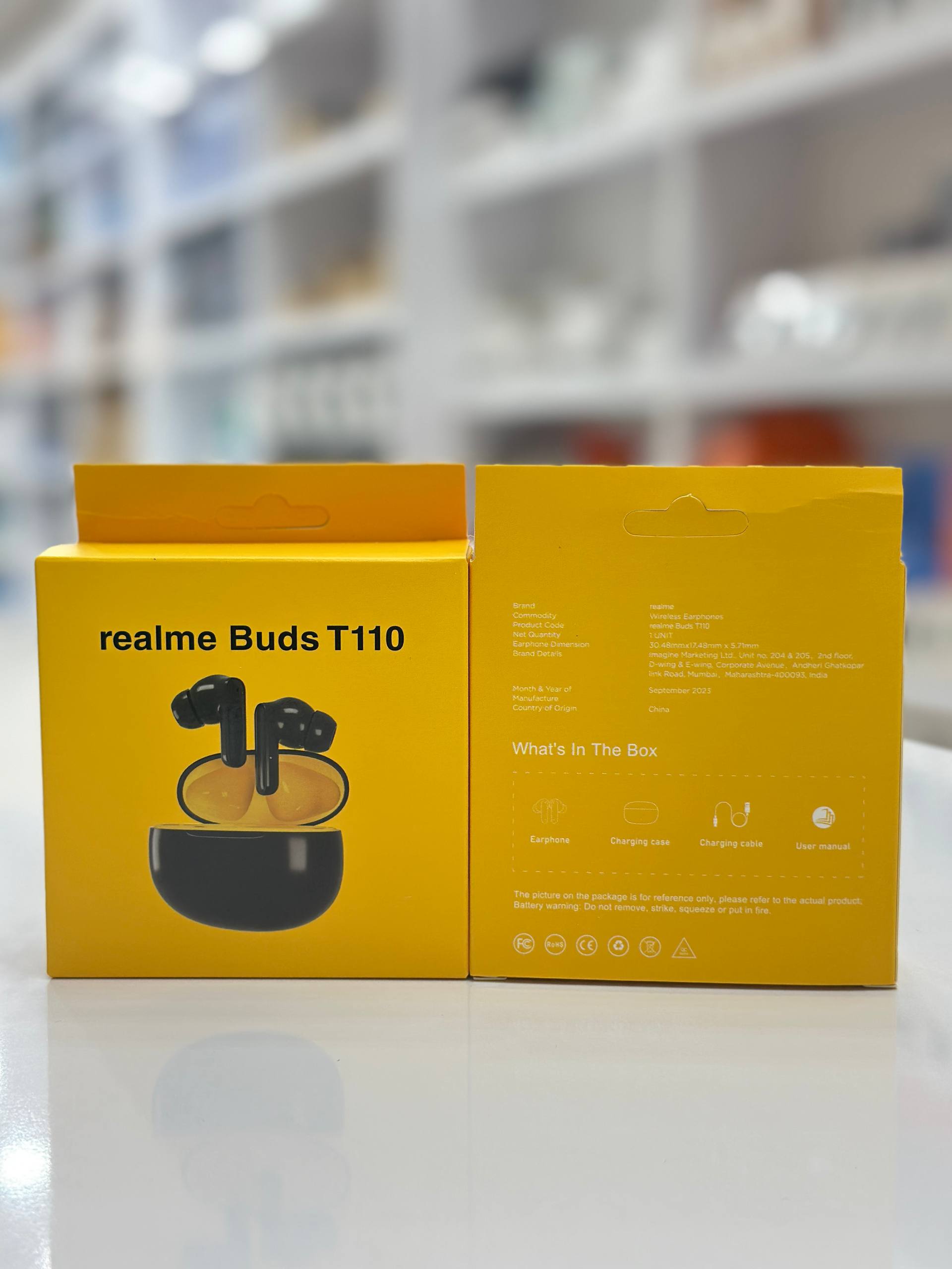 ایرپاد realme Buds T110 کارتن زرد